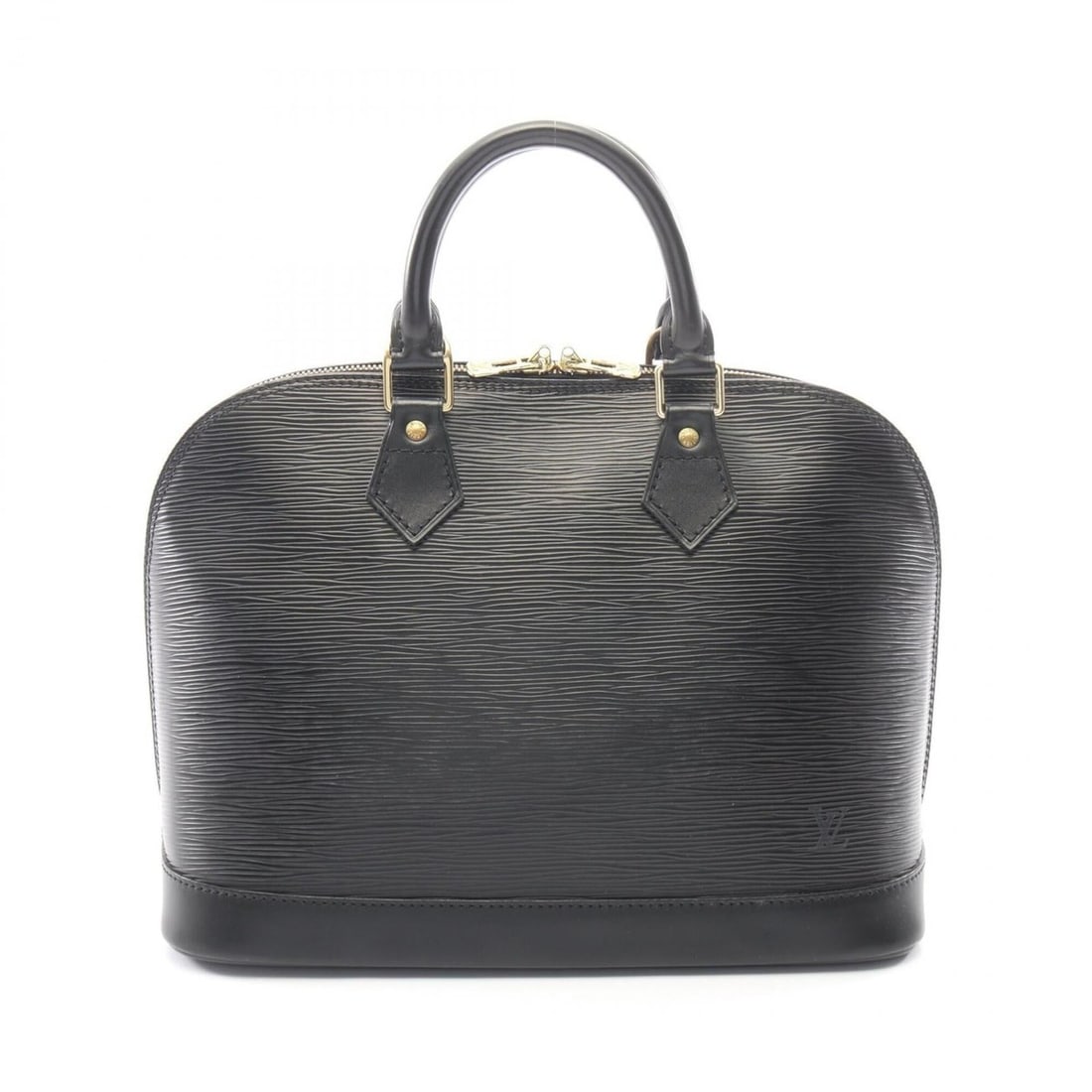 Louis Vuitton Alma Handbag, Leather, Epi Women's, Black, M52142