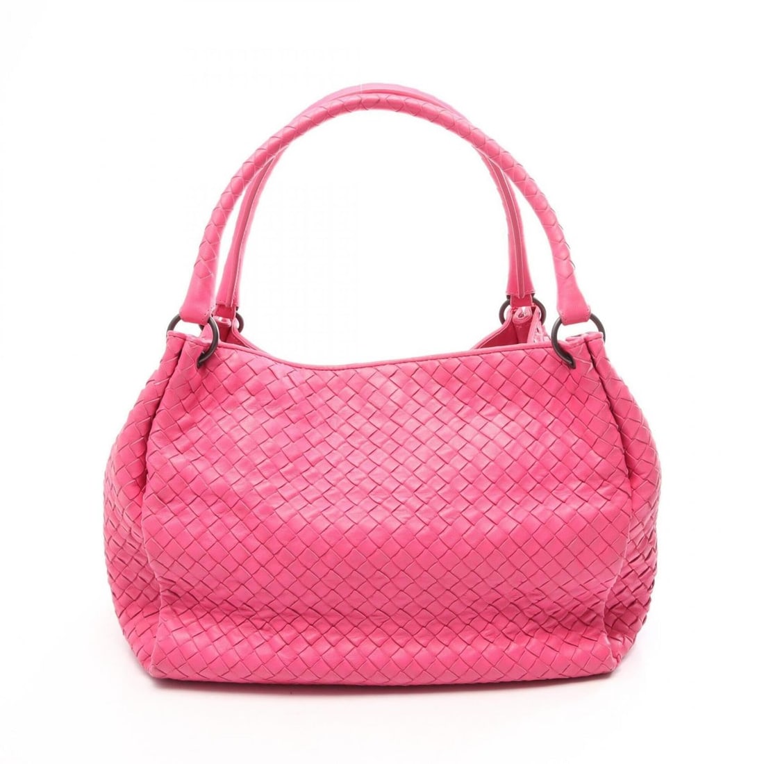 Bottega Veneta Intrecciato Tote Bag Handbag Leather Women's Pink