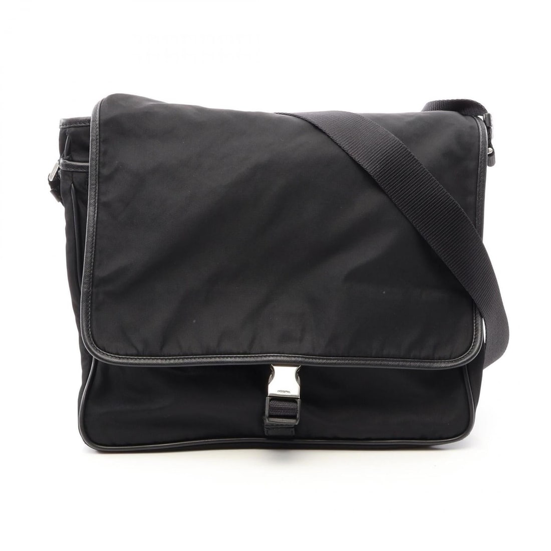 Prada PRADA Shoulder Bag Handbag Nylon Saffiano Leather Men's Women's Black V166