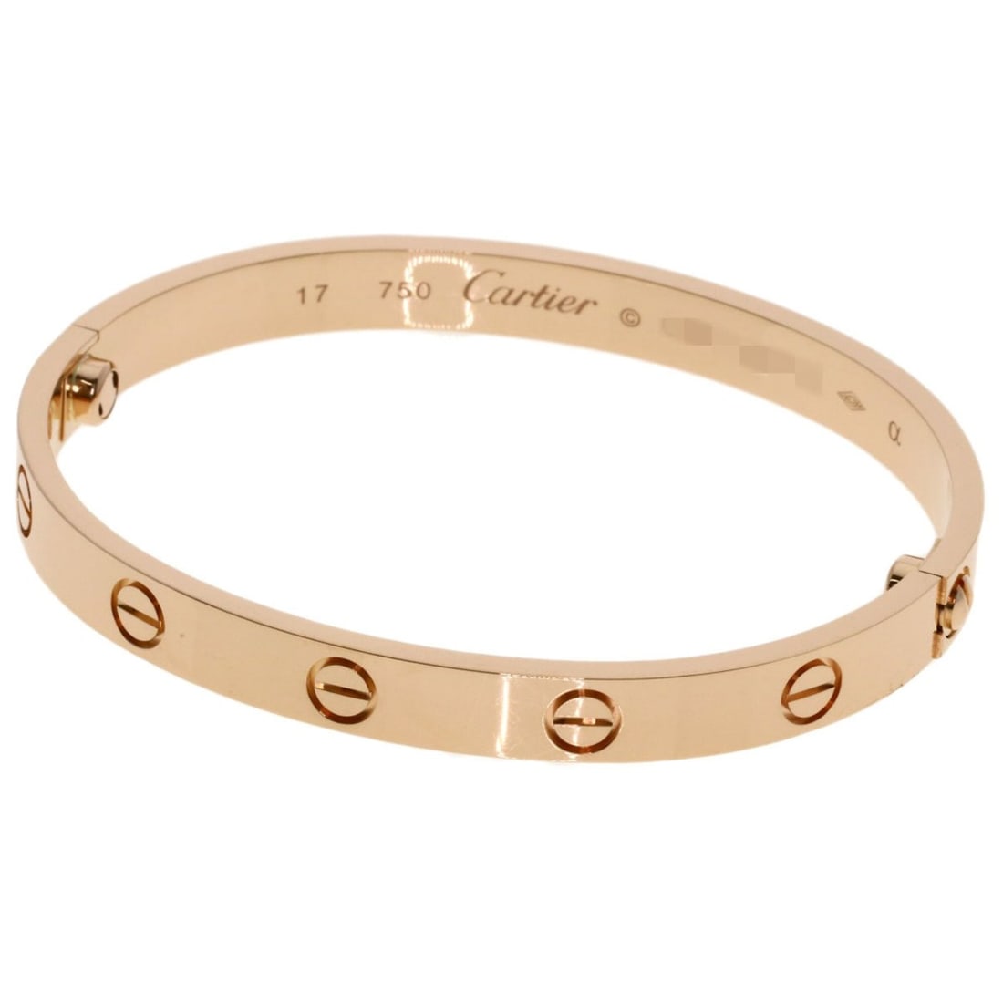 Cartier Love Bracelet #17 (Driver not included) 18K Pink Gold for Women CARTIER