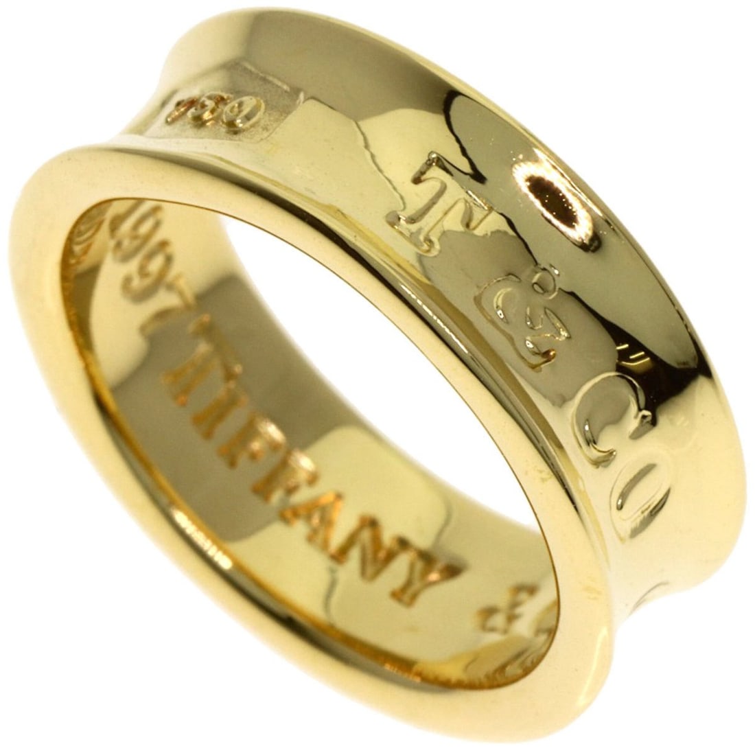 Tiffany & Co. 1837 Ring, 18K Yellow Gold, Women's.: --- Catalog ---Category: SizeWidth: 6mm / 0.24''Weight: 5.5g / 0.19oz.JP Size: 6.5US Size: 3.5Category: DesignType: Band ringGender: WomenMaterial: Yellow gold (18K)Category: GeneralBrand: Tiffany--- 