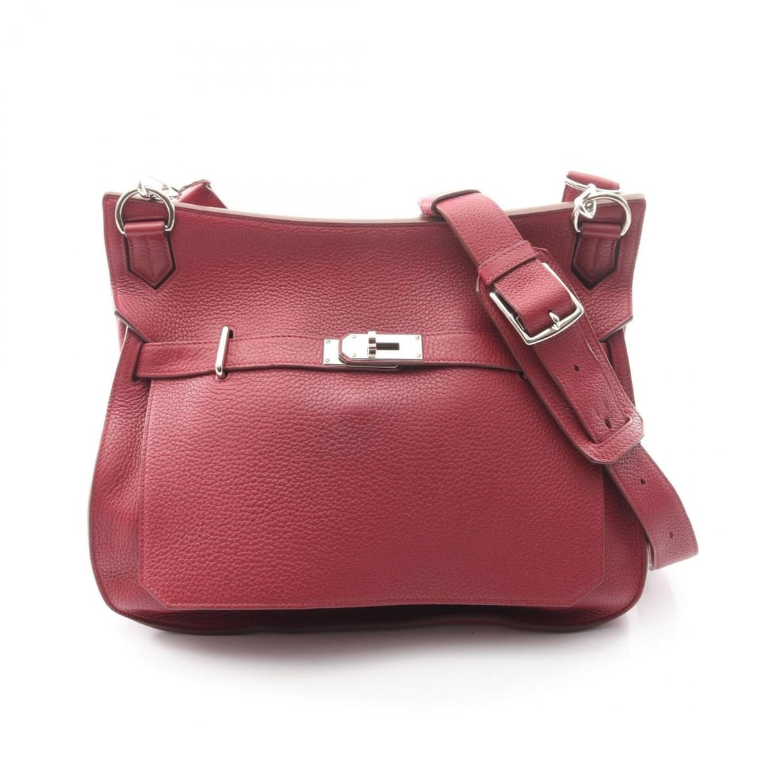 Hermes Jypsiere 34 Ruby Shoulder Bag/Handbag, Taurillon Clemence Leather, Women's, Pink
