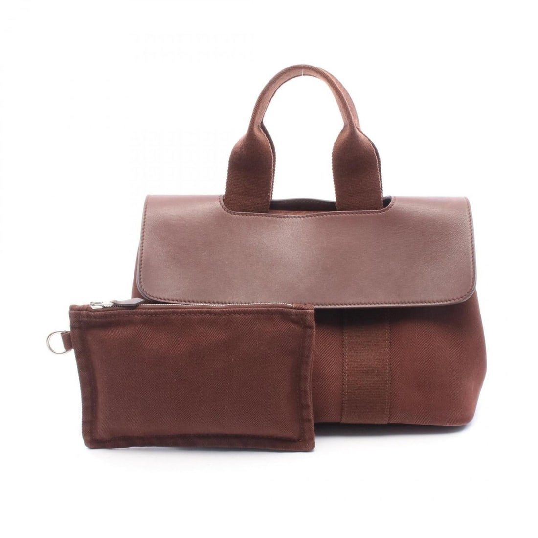 Hermes Valparaiso PM Handbag, Leather & Canvas, Toile Chevron Pattern, Women's, Brown, 200220M: --- Catalog ---Category: SizeSize (HxWxD): 21cm x 30cm x 14cm / 8.26'' x 11.81'' x 5.51''Category: DesignType: HandbagColor: BrownGender: WomenMaterial: Toile chevron , Leather , Canvas Category: Gene