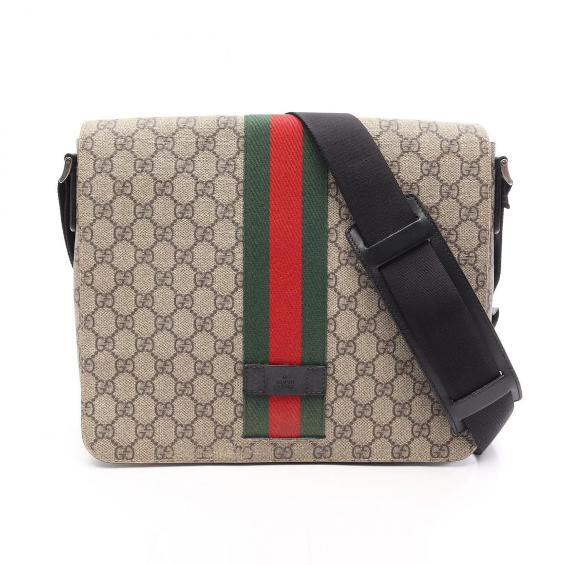 Gucci GG Supreme Messenger Bag, Shoulder Handbag, Coated Canvas, Leather, Men's & Women's,: --- Catalog ---Category: SizeSize (HxWxD): 25cm x 30cm x 8cm / 9.84'' x 11.81'' x 3.14''Category: DesignType: Handbag, Messenger bag, Shoulder bagColor: Beige, Multi-colorGender: Men,WomenMaterial: Co