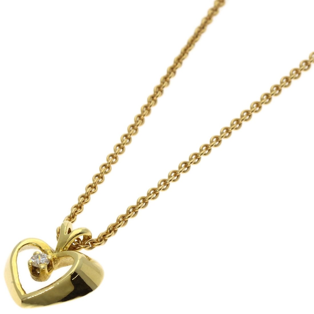 Tiffany & Co. Heart Diamond Necklace, 18K Yellow Gold, Women's.
