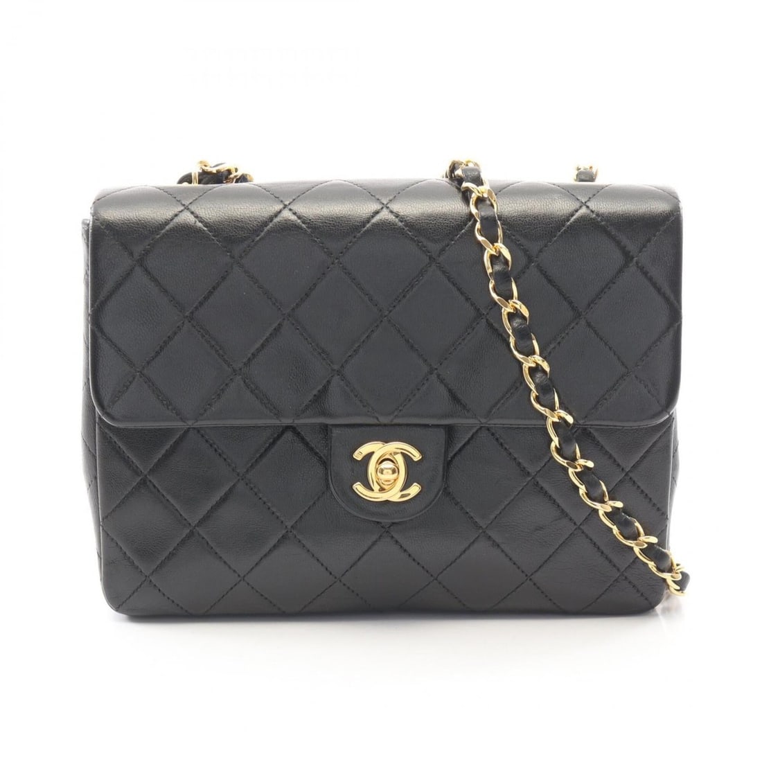 Chanel Mini Matelassé 20 Shoulder Bag/Handbag, Lambskin Leather, Women's, Black: --- Catalog ---Category: SizeSize (HxWxD): 15cm x 20cm x 6cm / 5.9'' x 7.87'' x 2.36''Category: DesignType: Handbag, Shoulder bagColor: BlackGender: WomenMaterial: Leather Leather/Fur Type: LambskinCa