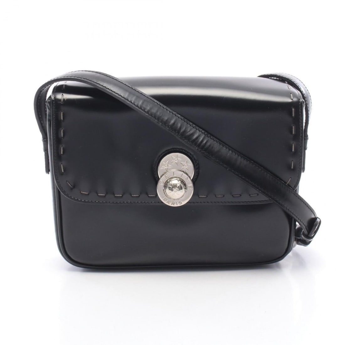 Celine Starball Shoulder Bag Handbag Patent Leather Women's Black: --- Catalog ---Category: SizeSize (HxWxD): 15cm x 20cm x 5cm / 5.9'' x 7.87'' x 1.96''Category: DesignType: Handbag, Shoulder bagColor: BlackGender: WomenMaterial: Patent leather Category: GeneralBran