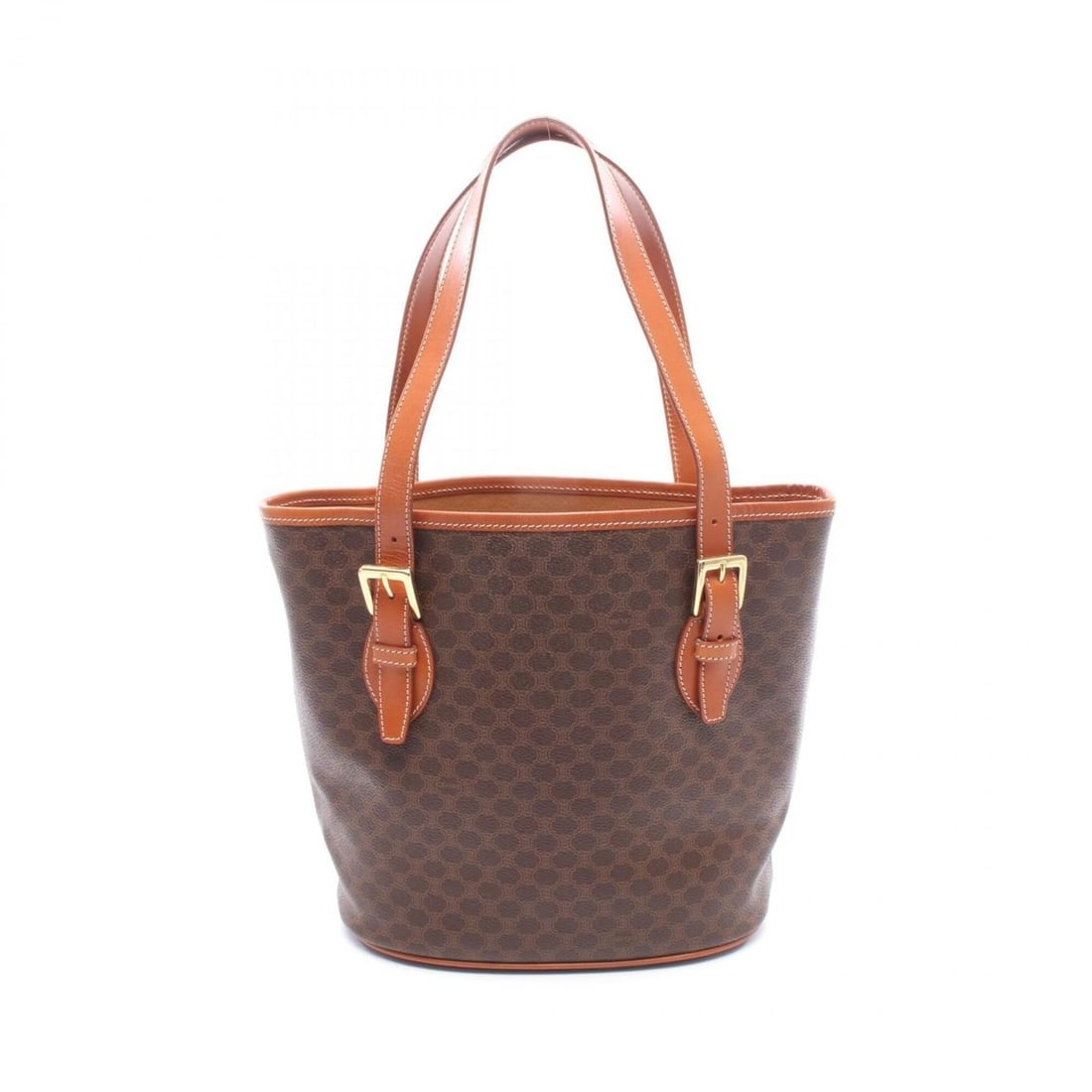 Celine Macadam Tote Bag Handbag, Coated Canvas Leather, Women's, Brown (1 of 9)