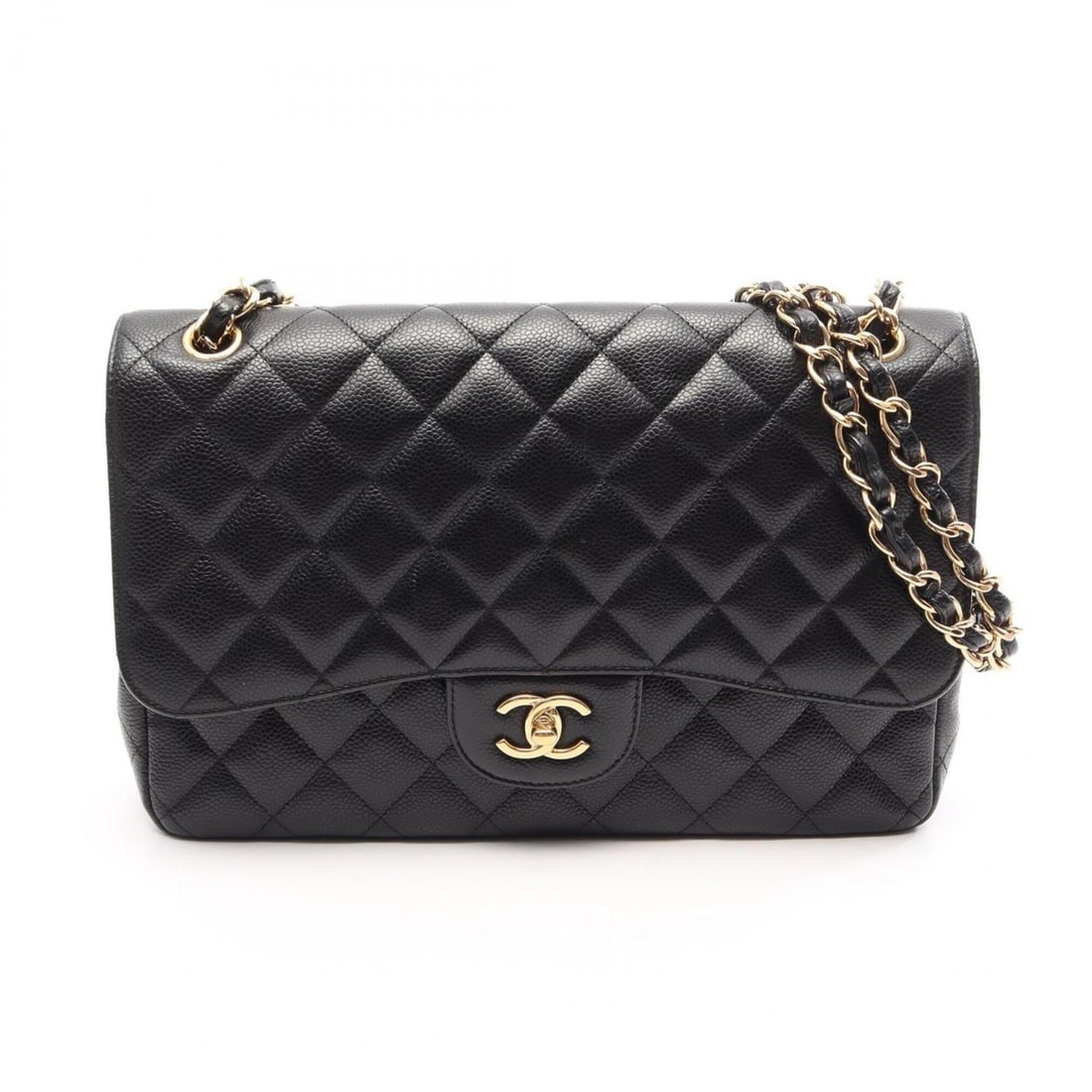 Chanel CHANEL Large Matelassé 30 Classic Double Flap Shoulder Bag Handbag Caviar Skin (Grained