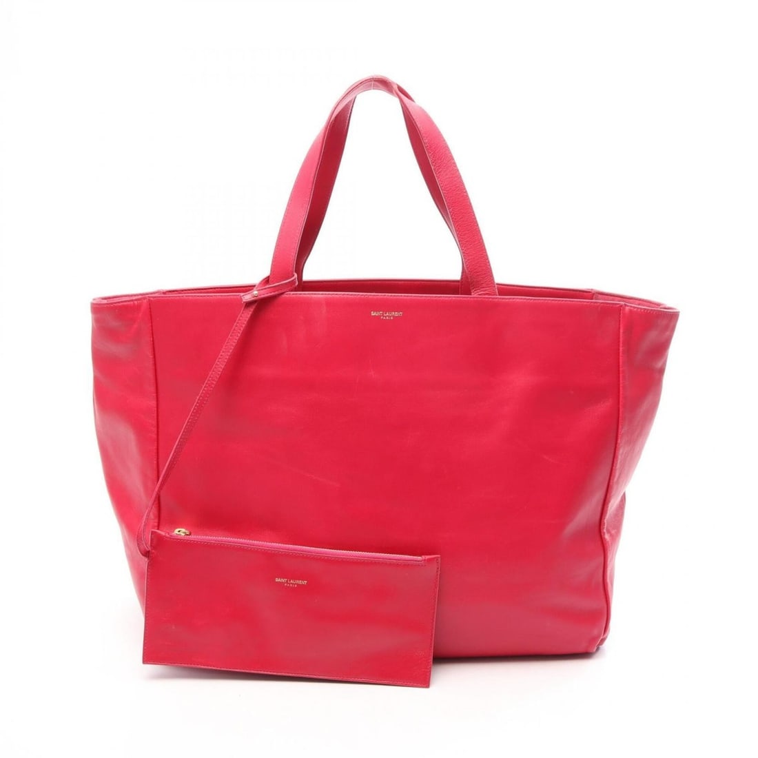 Yves Saint Laurent Saint Laurent Paris Veau Lisse Tote Bag Handbag Leather Women's Pink: --- Catalog ---Category: SizeSize (HxWxD): 31cm x 38cm x 13cm / 12.2'' x 14.96'' x 5.11''Category: DesignType: Handbag, Tote bagColor: PinkGender: WomenMaterial: Leather Category: GeneralBrand: Yves S