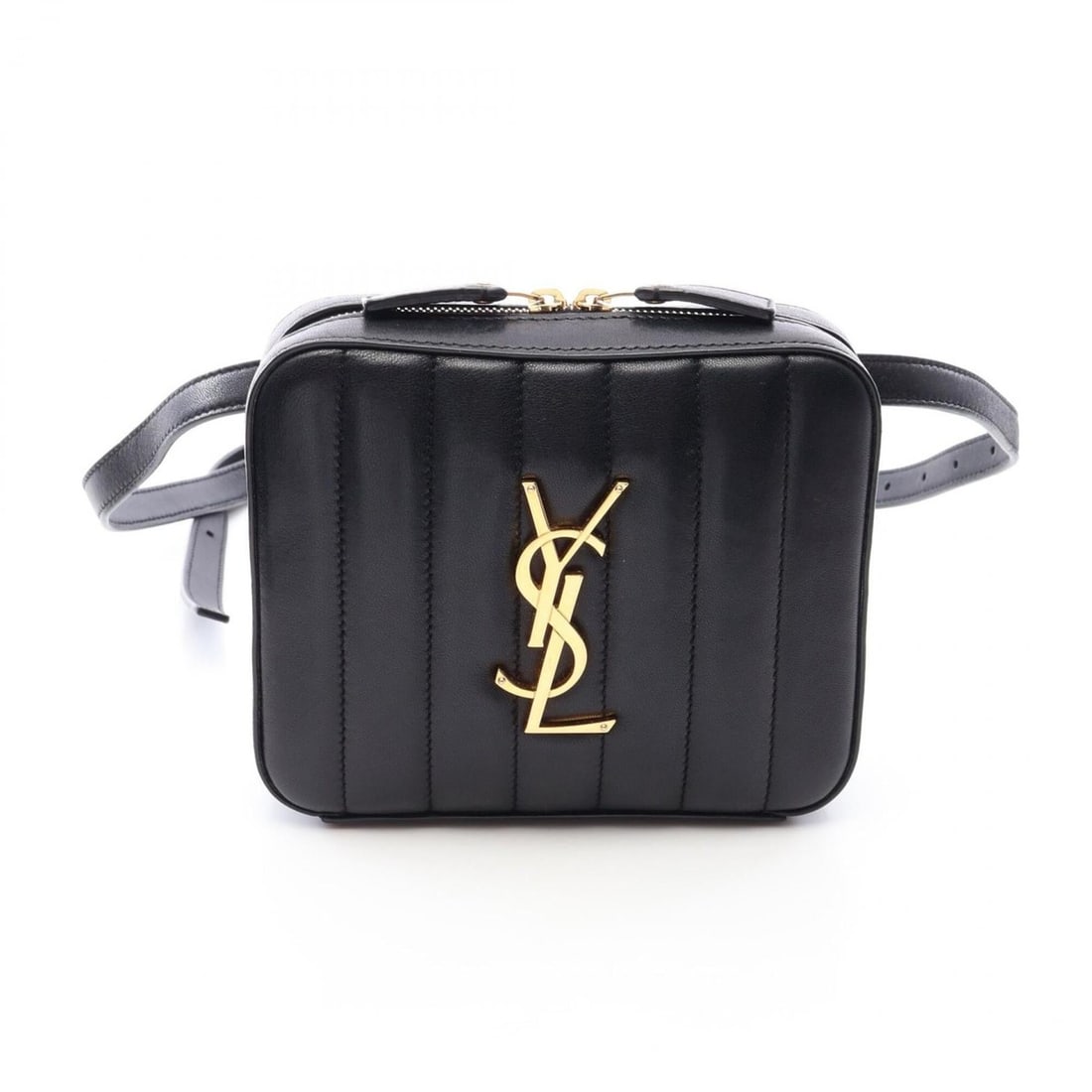 Yves Saint Laurent Saint Laurent Paris Vicky Waist Bag/Body Bag/Handbag, Leather, Women's, Black