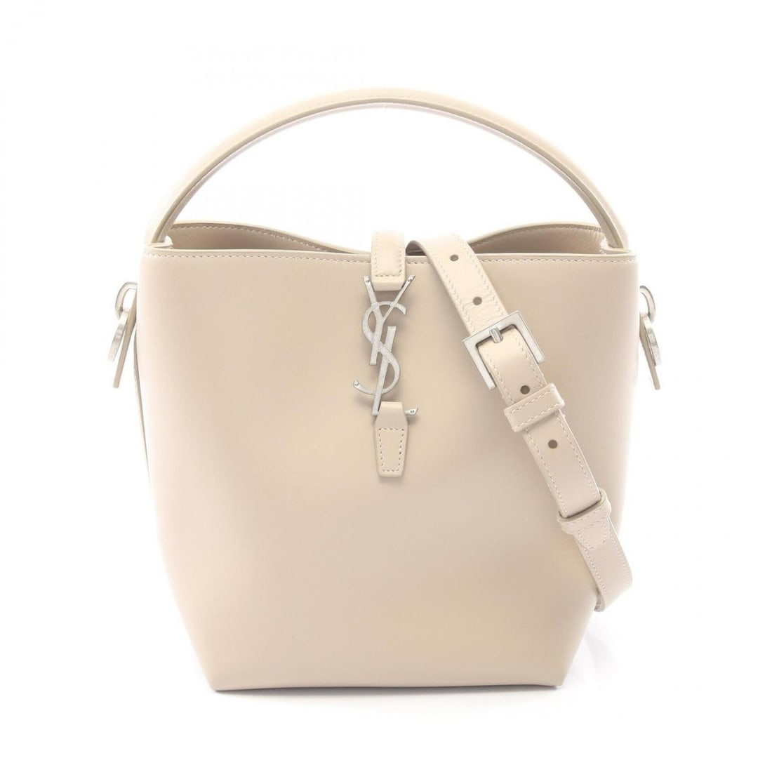 Yves Saint Laurent Saint Laurent Paris LE 37 Small 2-Way Handbag, Leather, Women's, Beige, 749036