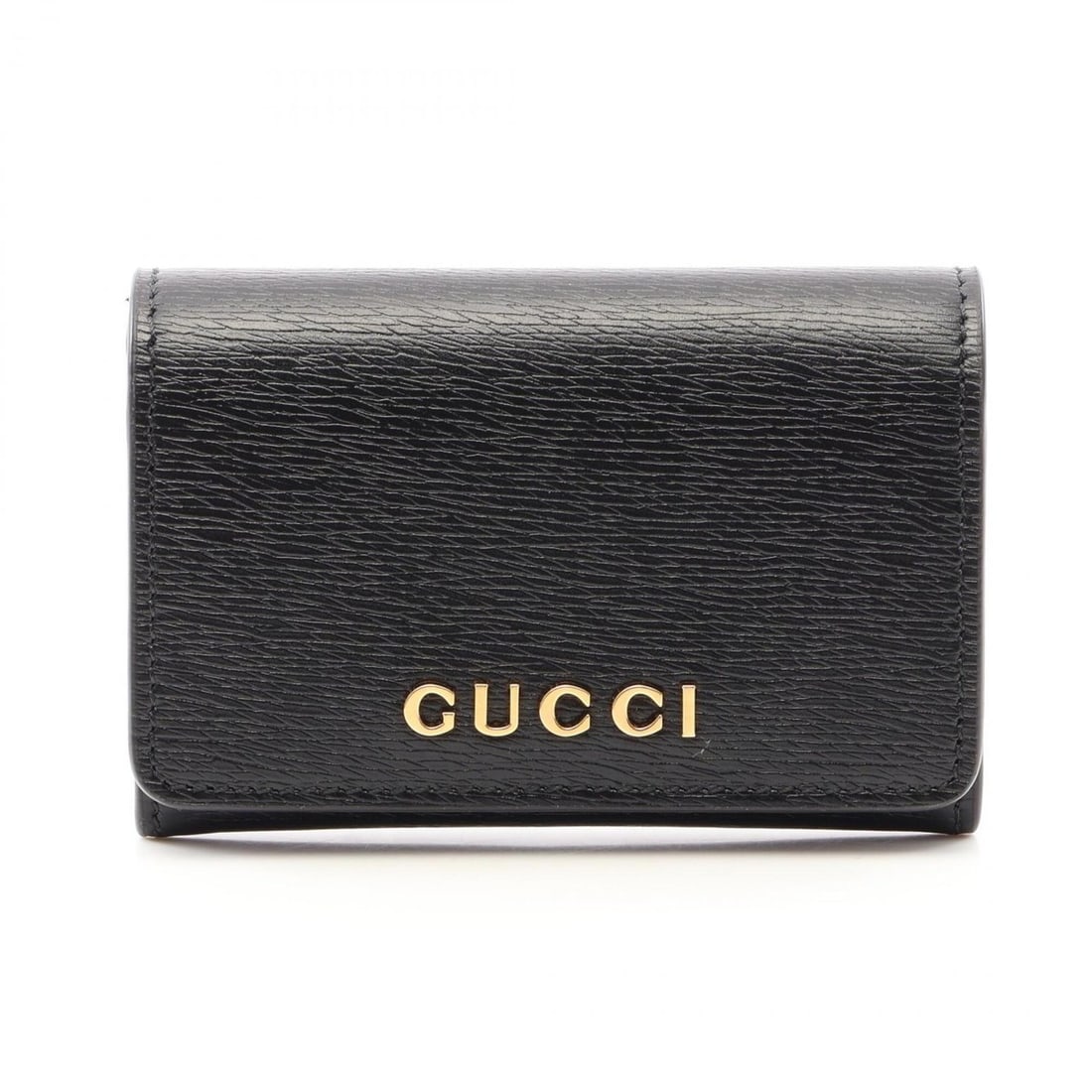 Gucci Script Business Card Holder/Card Case, Leather Accessory, Men's/Women's, Black, 790101: --- Catalog ---Category: DesignType: Card caseColor: BlackGender: Men,WomenMaterial: Leather Category: GeneralMPN: 790101Brand: GucciCategory: Physical PropertiesSize (HxWxD): 7.5cm x 11cm x 2cm / 2.9