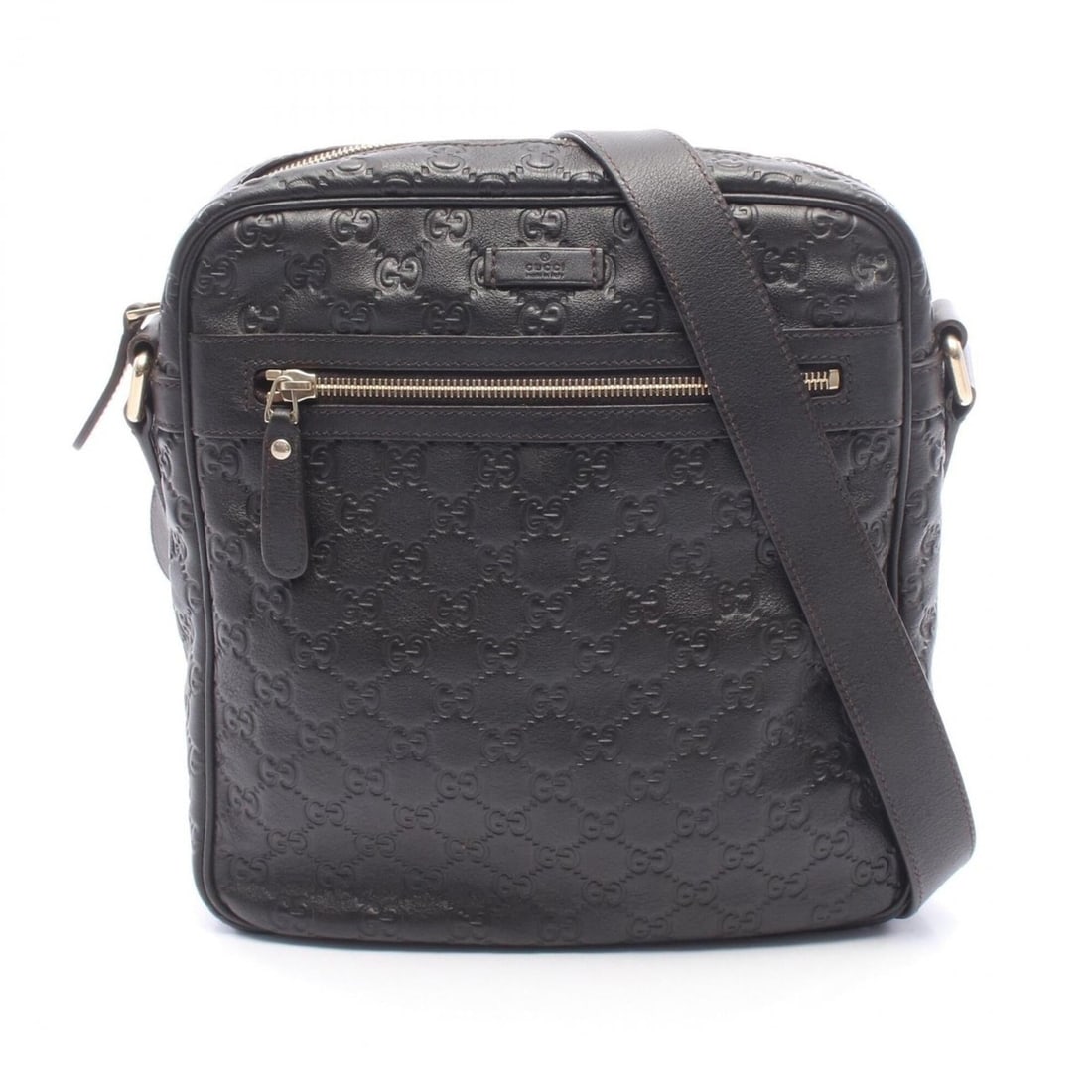 Gucci Guccissima Shoulder Bag Handbag Leather Women's Brown 201448: --- Catalog ---Category: SizeSize (HxWxD): 28cm x 25cm x 6.5cm / 11.02'' x 9.84'' x 2.55''Category: DesignType: Handbag, Shoulder bagColor: BrownGender: WomenMaterial: Leather Category: GeneralMPN: 20