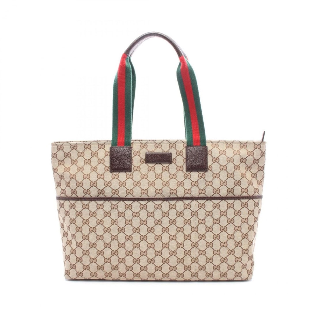 Gucci Webbing Line Tote Bag Handbag Canvas Leather Women's Beige Brown Multicolor 155524: --- Catalog ---Category: SizeSize (HxWxD): 31cm x 39.5cm x 14cm / 12.2'' x 15.55'' x 5.51''Category: DesignType: Handbag, Tote bagColor: Beige, Brown, Multi-colorGender: WomenMaterial: Canvas , Leathe