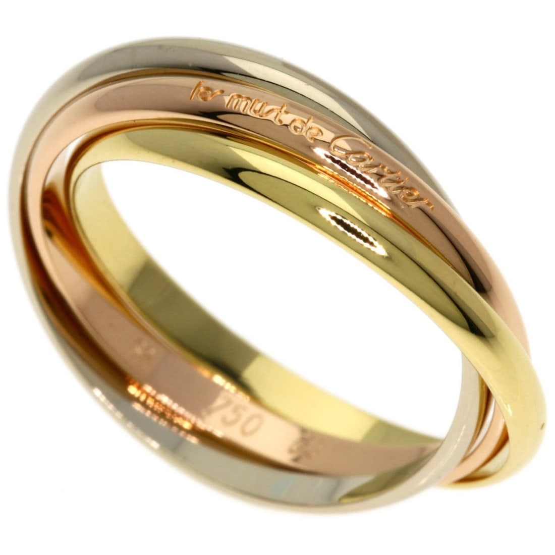Cartier Trinity XS #53 Ring - 18K Yellow Gold/18K White Pink Gold Women's CARTIER
