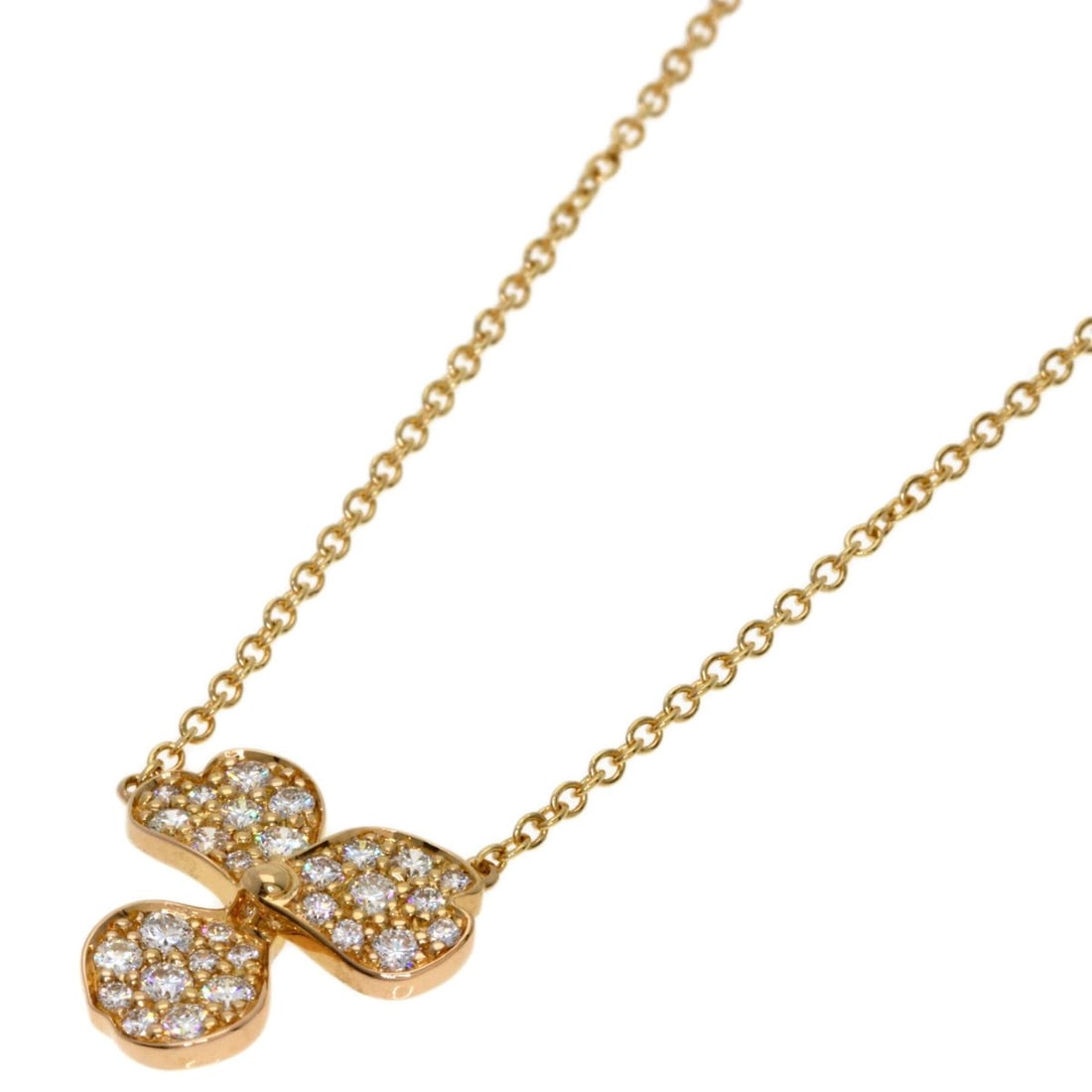 Tiffany & Co. Paper Flower Diamond Necklace, 18K Pink Gold, Women's.
