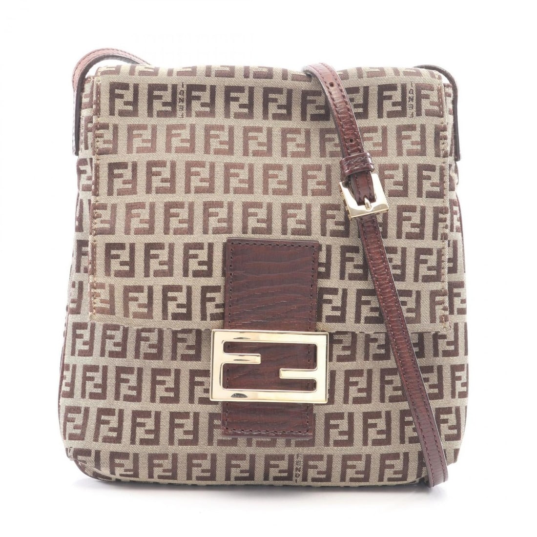 Fendi Zucchino Shoulder Bag/Handbag, Canvas and Leather, Women's, Beige/Brown: --- Catalog ---Category: SizeSize (HxWxD): 23cm x 20cm x 4cm / 9.05'' x 7.87'' x 1.57''Category: DesignType: Handbag, Shoulder bagColor: Beige, BrownGender: WomenMaterial: Canvas , Leather Category: G