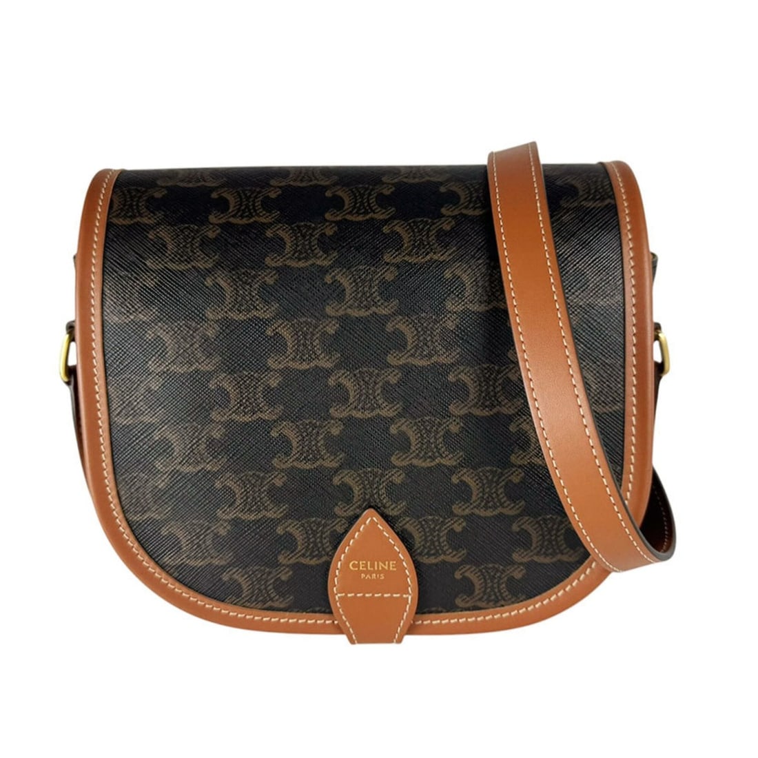 Celine Triomphe Shoulder Bag, Coated Canvas, Brown, Women's, z10646: --- Catalog ---Category: SizeSize (HxWxD): 13cm x 17cm x 6cm / 5.11'' x 6.69'' x 2.36''Category: DesignType: Shoulder bagColor: BrownGender: WomenMaterial: Coated canvas Category: GeneralBrand: Celine