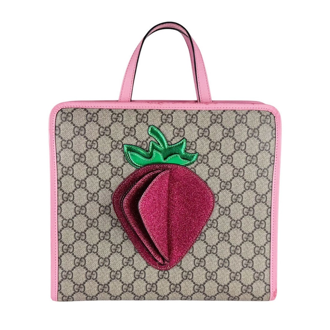 Gucci GUCCI Handbag GG Supreme Canvas Brown Pink Kids 630589 z10639: --- Catalog ---Category: SizeSize (HxWxD): 28cm x 24cm x 10cm / 11.02'' x 9.44'' x 3.93''Category: DesignType: HandbagColor: Brown, PinkGender: GirlsMaterial: GG Supreme Category: GeneralMPN: 630589Br
