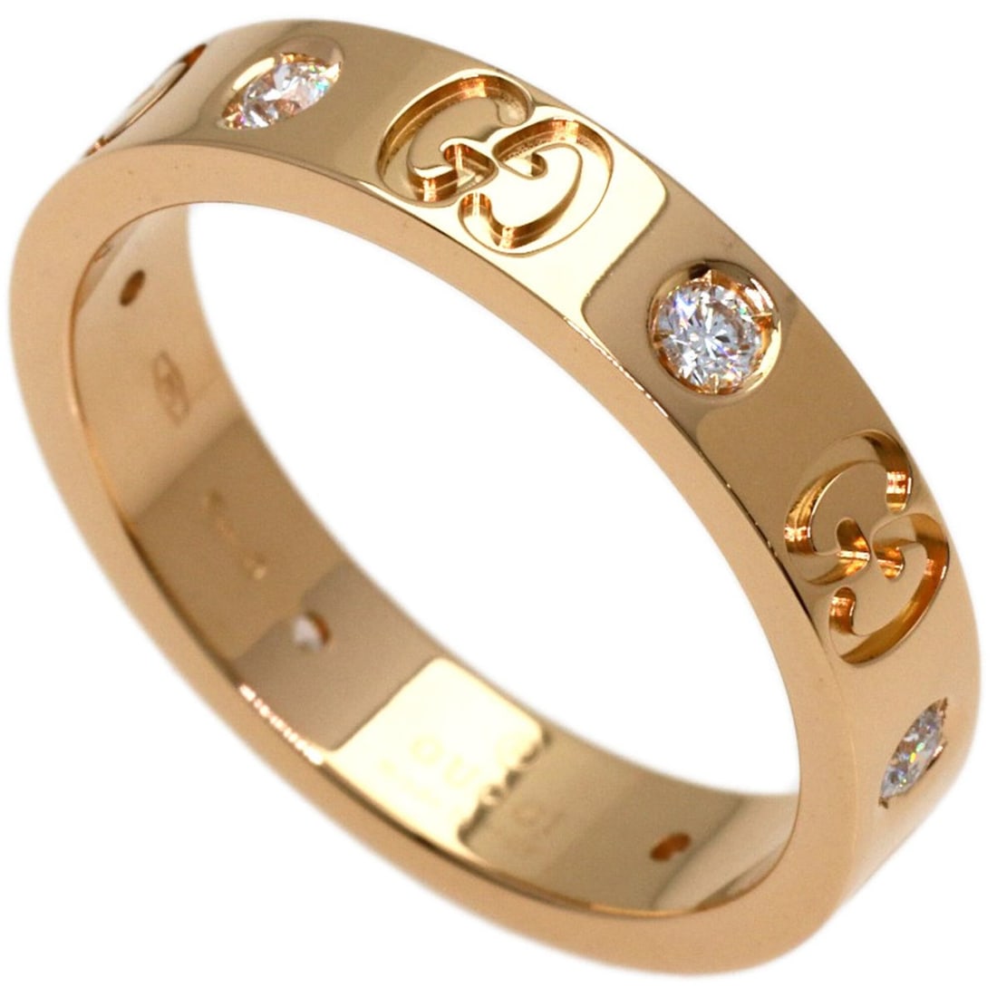 Gucci Icon 6P Diamond Ring #13 18K Pink Gold Women's GUCCI: --- Catalog ---Category: SizeJP Size: 13US Size: 6.5Category: DesignType: Band ringGender: WomenMaterial: Pink gold (18K)Category: GeneralBrand: Gucci--- Item List ---Section: ConditionRanking: Rank A