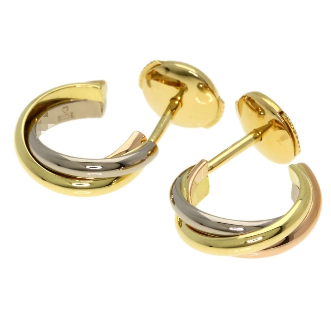 Cartier Trinity Earrings 18K Yellow Gold/18K White Pink Gold Women's CARTIER: --- Catalog ---Category: SizeSize (HxWxD): 12.60mm x 3.80mm / 0.50'' x 0.15''Category: DesignType: Stud earringsGender: WomenMaterial: Pink gold (18K), White gold (18K), Yellow gold (18K)Category: Gen