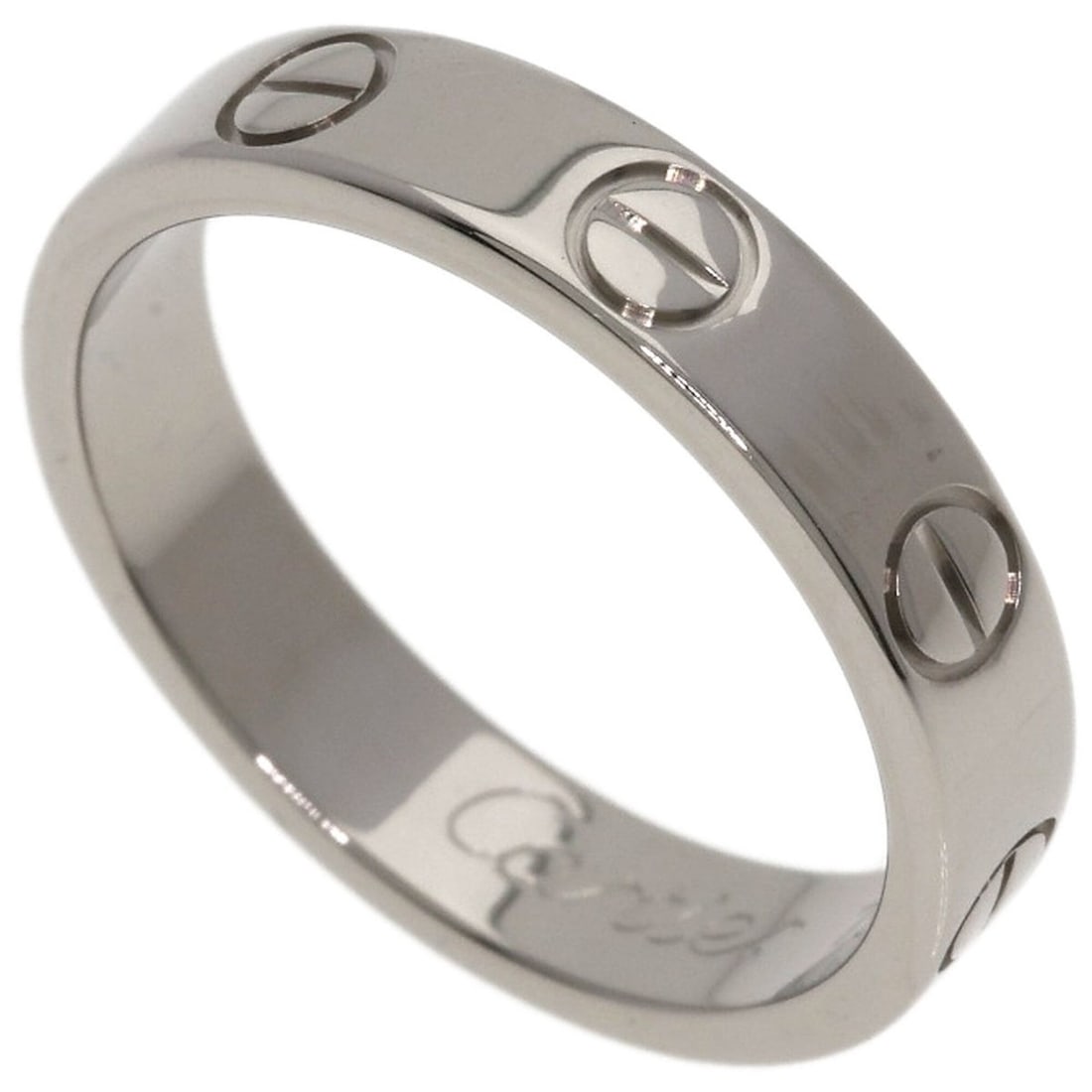 Cartier Mini Love Ring #47, 18K White Gold, Women's Ring, CARTIER
