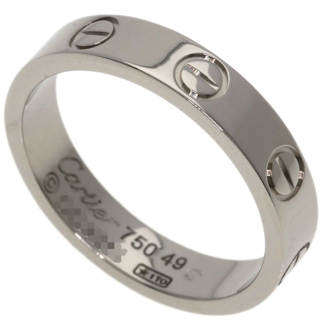 Cartier Mini Love Ring #49, 18K White Gold, Women's Ring, CARTIER