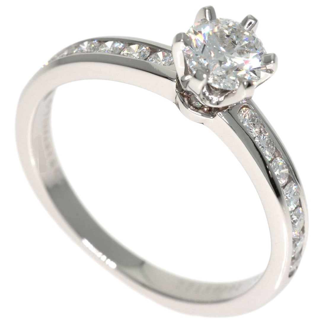 Tiffany & Co. Solitaire Diamond Ring, Platinum PT950, Women's.
