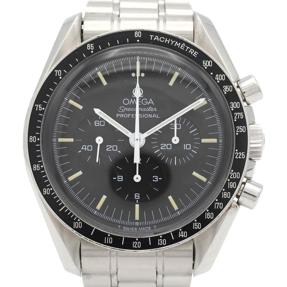 Omega Speedmaster Professional 3590.50 ST145-022 Stainless Steel Watch, Manual Winding: --- Catalog ---Category: SizeWrist Size: 20.5cm / 8.07''Case Diameter: 42mm / 1.65''Category: DesignType: WristwatchGender: MenColor (Dial): BlackMaterial (Band): Stainless steelMaterial (Case): Stain