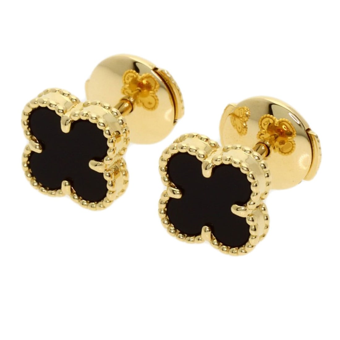 Van Cleef & Arpels Sweet Alhambra Onyx Earrings, 18K Yellow Gold, Women's: --- Catalog ---Category: SizeSize (HxWxD): 7.80mm x 7.80mm / 0.31'' x 0.31''Category: DesignType: Stud earringsGender: WomenMaterial: Yellow gold (18K)Category: GeneralBrand: Van Cleef & Arpels--- Ite