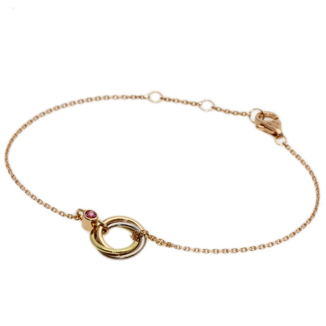 Cartier Trinity Pink Sapphire Bracelet 18K Yellow Gold/18K White Gold Women's CARTIER