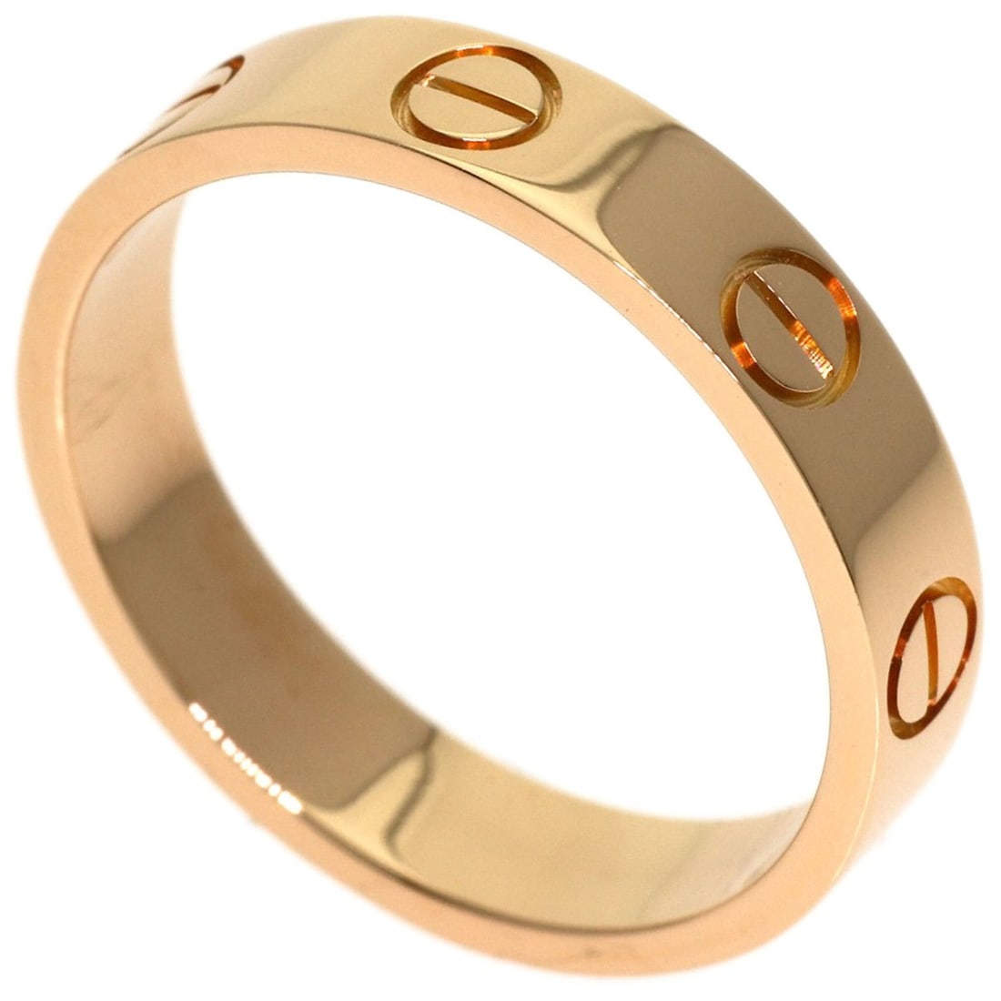 Cartier Mini Love Ring #48, 18K Pink Gold, Women's Ring, CARTIER: --- Catalog ---Category: SizeJP Size: 8US Size: 4.5Category: DesignType: Band ringGender: WomenMaterial: Pink gold (18K)Category: GeneralBrand: Cartier--- Item List ---Section: ConditionRanking: Rank 