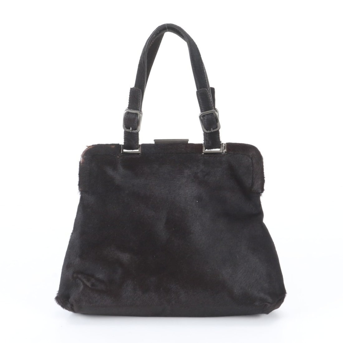 Prada calfskin leather handbag tote bag, black, for women.: --- Catalog ---Category: SizeSize (HxWxD): 20cm x 22cm x 7cm / 7.87'' x 8.66'' x 2.75''Category: DesignType: Handbag, Tote bagColor: BrownGender: WomenMaterial: Leather Category: GeneralBrand: PradaCo
