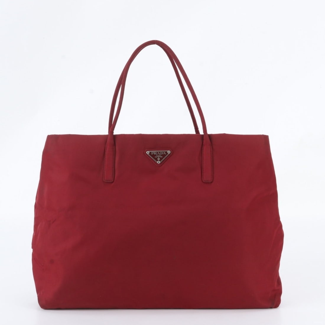Prada Tessuto Nylon Triangle Logo Tote Bag Shoulder for Women: --- Catalog ---Category: SizeSize (HxWxD): 27cm x 39cm x 7cm / 10.62'' x 15.35'' x 2.75''Category: DesignType: Shoulder bag, Tote bagColor: Red color, WineGender: WomenCategory: GeneralBrand: PradaCou