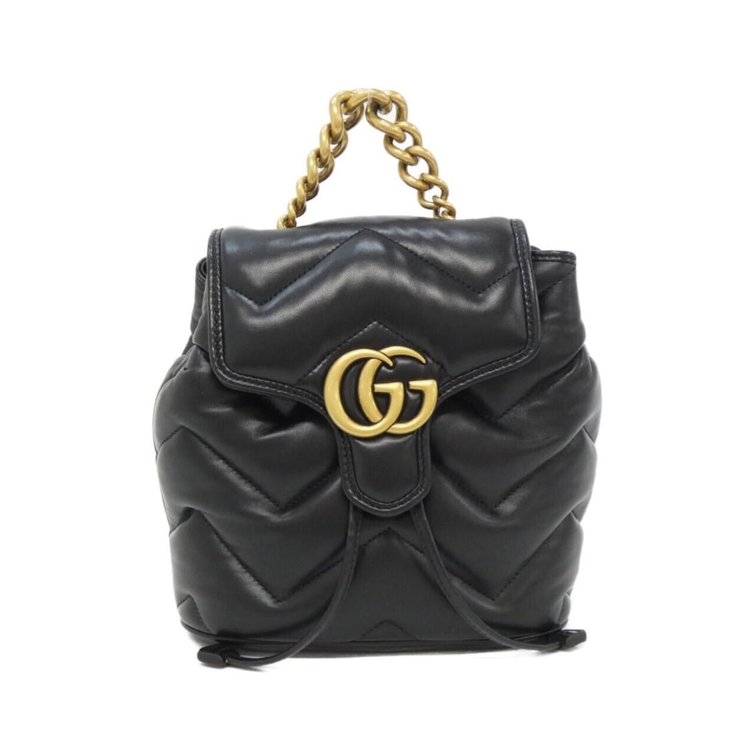 Gucci GG Marmont 777253 AAC74 Backpack: --- Catalog ---Category: SizeSize (HxWxD): 20cm x 19.5cm x 11cm / 7.87'' x 7.67'' x 4.33''Category: DesignType: BackpackColor: BlackGender: WomenMaterial: Quilting , Leather Category: GeneralMPN: 7772