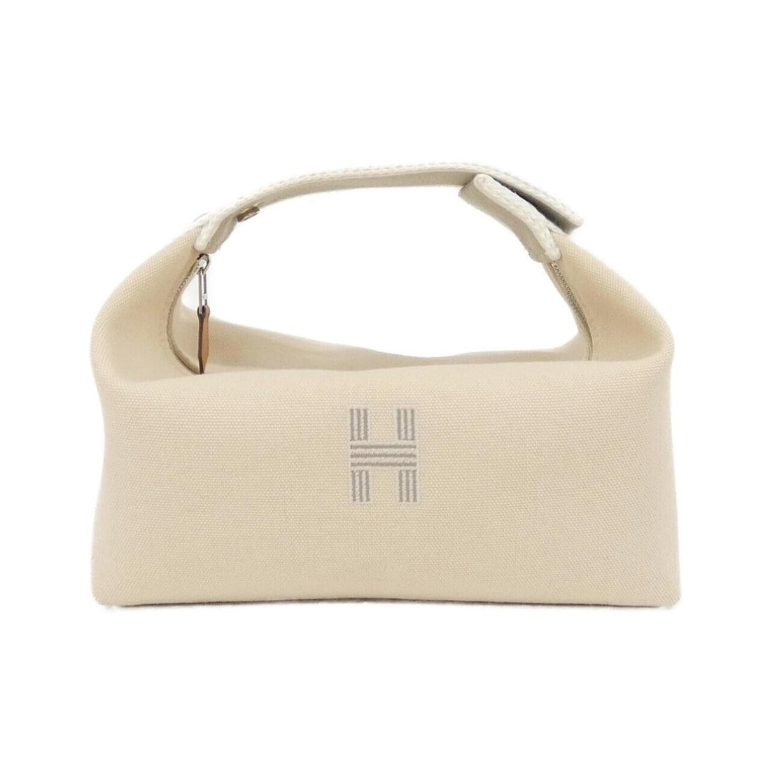 Hermes Bride à Black PM 103222M Handbag Pouch: --- Catalog ---Category: SizeSize (HxWxD): 11.5cm x 20.5cm x 12cm / 4.52'' x 8.07'' x 4.72''Category: DesignType: PouchColor: NaturalGender: WomenMaterial: Canvas Hardware Color: SilverCategory: Gener