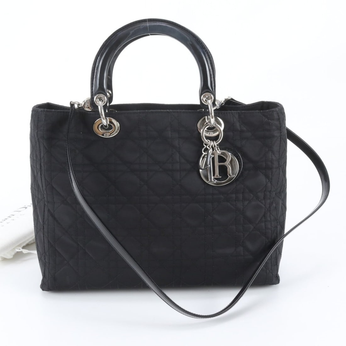Christian Dior Cannage Lady Leather 2-Way Shoulder Bag for Women