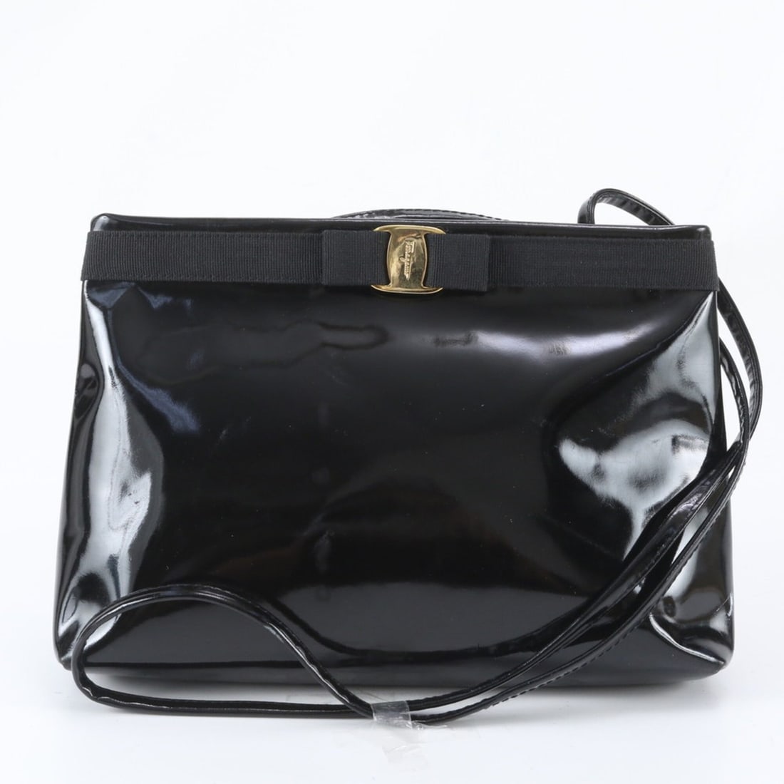 Salvatore Ferragamo Vara Ribbon Leather Shoulder Bag, Black, Brand Name, Women's