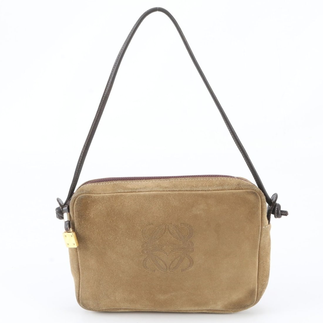 Loewe Anagram Leather Shoulder Bag, One-Shoulder Tote Handbag for Women