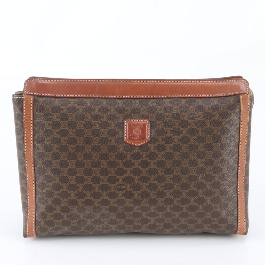 Celine Macadam Leather Second Bag Clutch Pouch Business Brown Men's: --- Catalog ---Category: SizeSize (HxWxD): 18cm x 29cm x 7cm / 7.08'' x 11.41'' x 2.75''Category: DesignType: Clutch bag, PouchColor: BrownGender: MenMaterial: Leather , Coated canvas Category: Genera