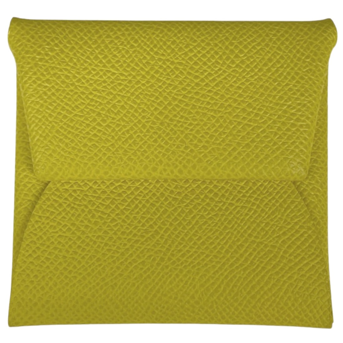 Hermes Bastia Verso Wallet/Coin Case, Veau Epsom Leather, Soufflé (Yellow), Women's