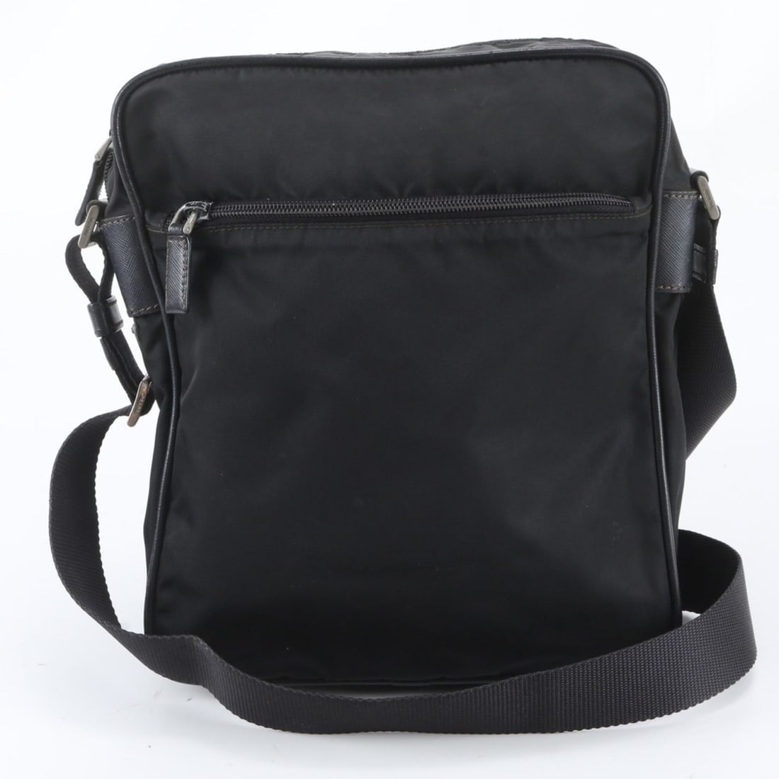 Prada Tessuto Nylon Saffiano Leather Shoulder Bag Messenger Black Men's: --- Catalog ---Category: SizeSize (HxWxD): 28cm x 25cm x 8cm / 11.02'' x 9.84'' x 3.14''Category: DesignType: Messenger bag, Shoulder bagColor: BlackGender: MenMaterial: Nylon , Leather Category: