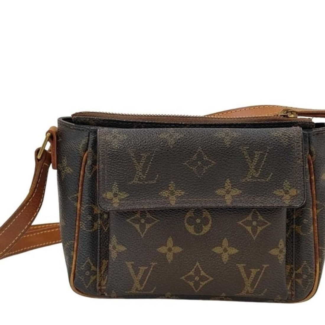 LOUIS VUITTON Shoulder Bag Vivacite PM M51165 Brown Monogram Women's