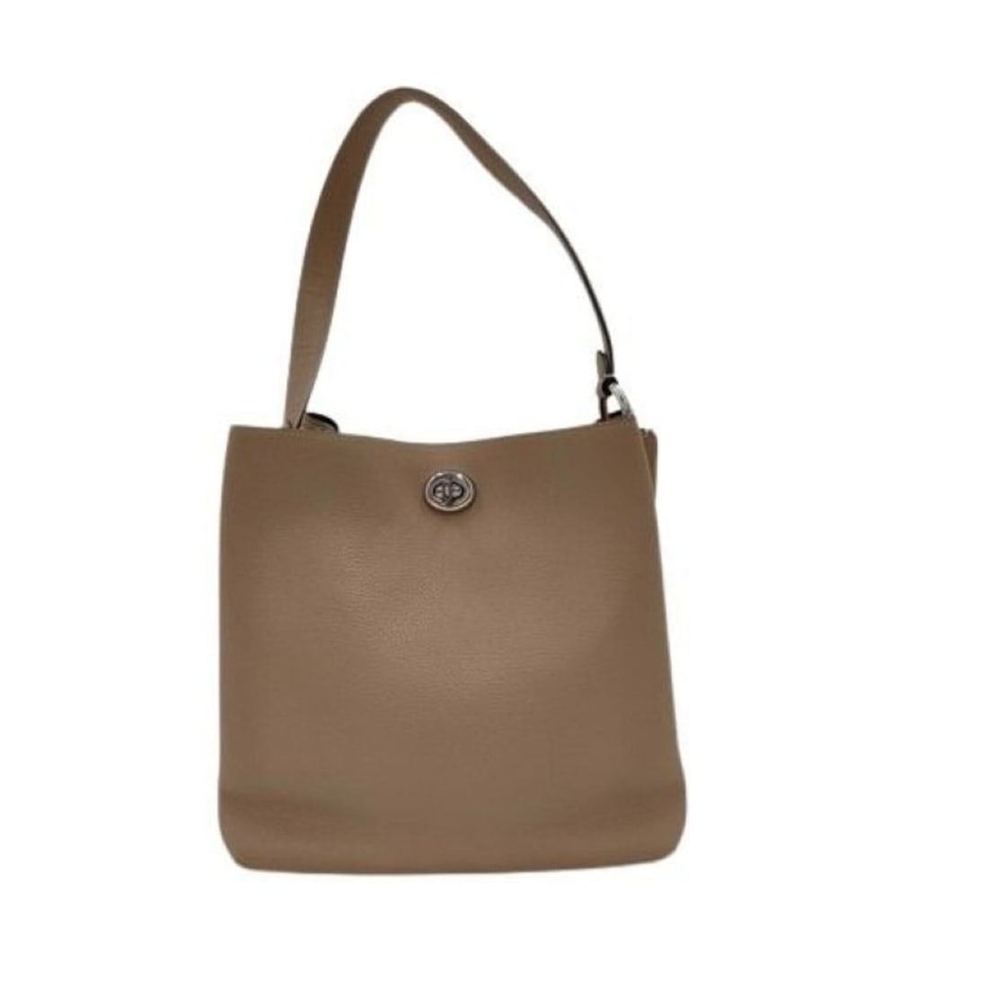 COACH Charlie Shoulder Bag 55200 Beige Leather Women's: --- Catalog ---Category: SizeSize (HxWxD): 27cm x 25cm x 15cm / 10.62'' x 9.84'' x 5.9''Category: DesignType: Shoulder bagColor: BeigeStyle: CasualGender: WomenClosure: Turn lockMaterial: Leather Cate