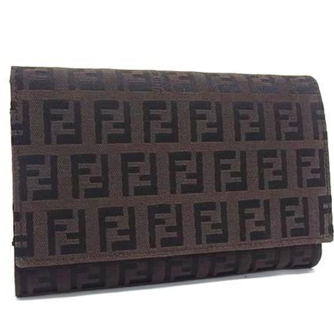 FENDI Bi-fold Wallet Zucchino 8M0029 Brown Black Canvas Leather Women's: --- Catalog ---Category: SizeSize (HxWxD): 10cm x 14.5cm x 3cm / 3.93'' x 5.7'' x 1.18''Category: DesignType: Wallet (bi-fold)Color: Black, BrownGender: WomenMaterial: Canvas , Leather Category: Gener