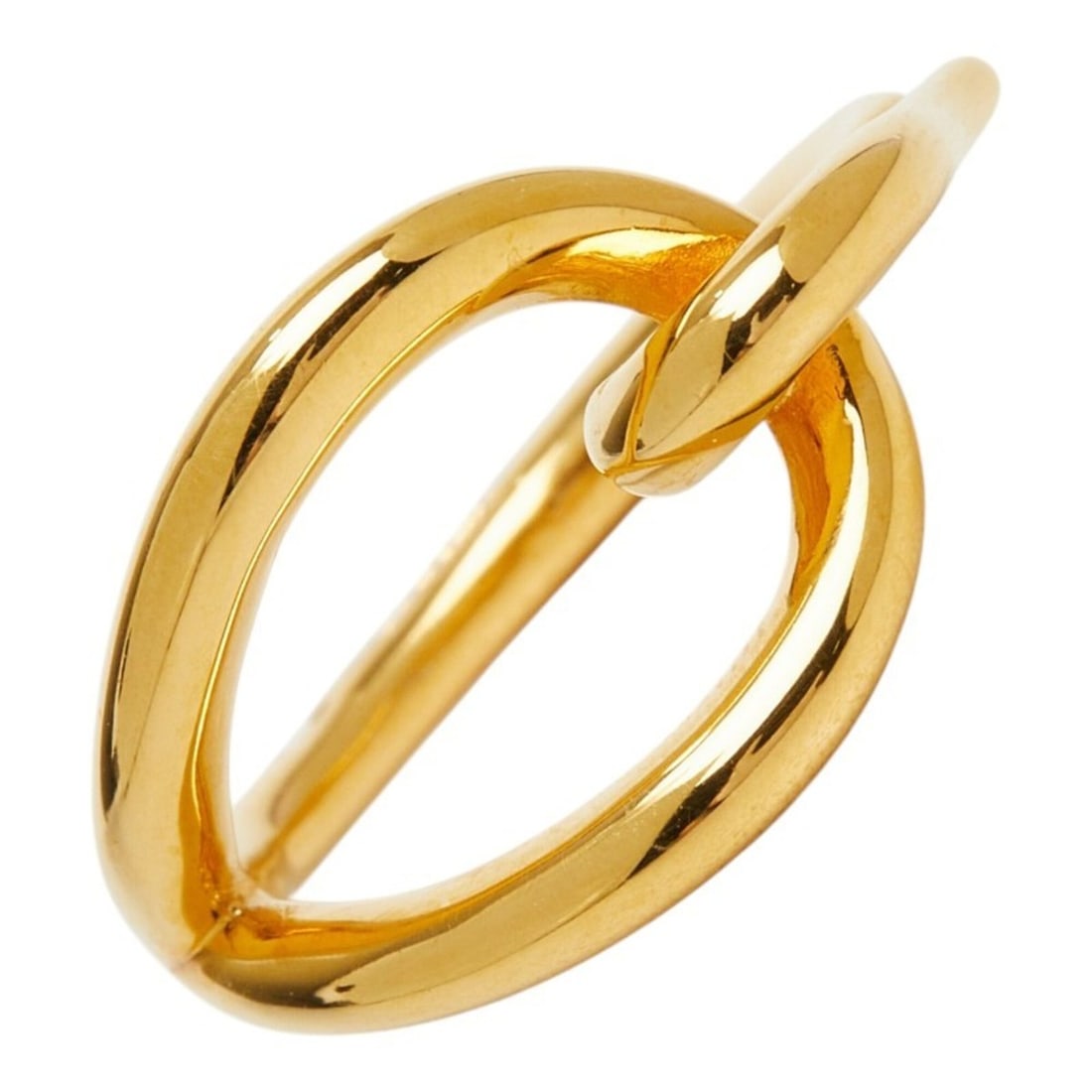Hermes Jumbo Scarf Ring, Gold Plated, Women's: --- Catalog ---Category: DesignType: Scarf ringColor: GoldGender: WomenCategory: GeneralBrand: Hermes--- Item List ---Section: ConditionRanking: Rank AB Used - Traces of usage, scratches / dirt can be