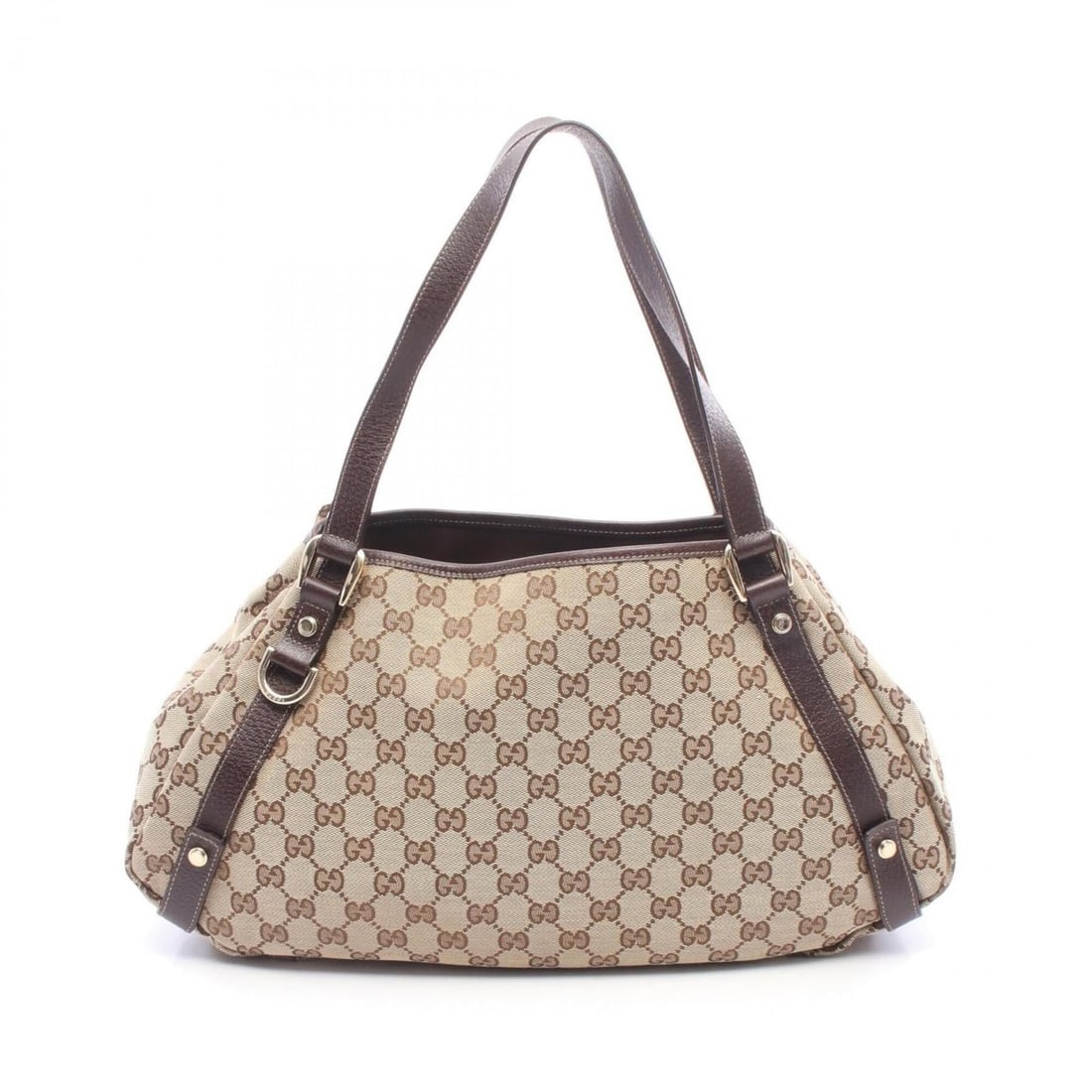 Gucci Abbey Shoulder Bag/Handbag, Canvas and Leather, Women's, Beige/Brown, 130736 (1 of 17)