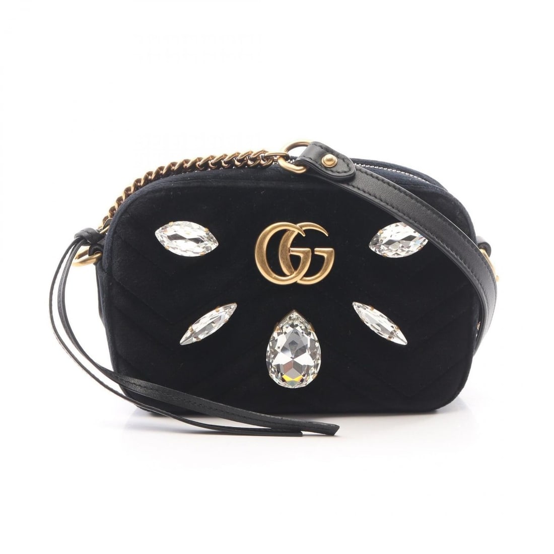 Gucci GG Marmont Quilted Mini Bag, Embellished Shoulder Bag/Handbag, Fabric Leather, Women's, Black,: --- Catalog ---Category: SizeSize (HxWxD): 12cm x 17cm x 5.5cm / 4.72'' x 6.69'' x 2.16''Category: DesignType: Handbag, Shoulder bagColor: BlackGender: WomenMaterial: Fabric , Leather Category: Genera