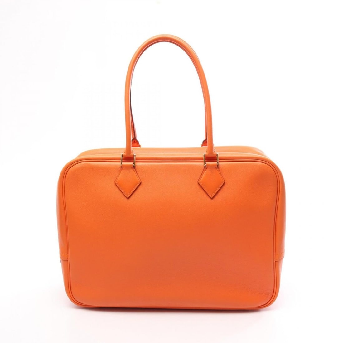 Hermes Plume 32 Handbag, Leather, Veau Swift, Women's, Orange: --- Catalog ---Category: SizeSize (HxWxD): 23cm x 32cm x 11cm / 9.05'' x 12.59'' x 4.33''Category: DesignType: HandbagColor: OrangeGender: WomenMaterial: Swift leather Category: GeneralBrand: Hermes--